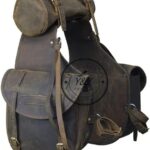 Crazy Horse Leather Saddle Bag, For Western Pleasure Trail Horse Saddle Bag.