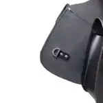Leather Saddle Bag Black Single Strap Plain Leather - Image 2