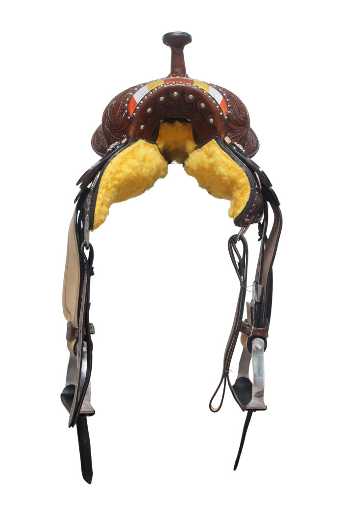 Leather Western Horse Saddle And Tack (Najavo Embroiderey) - Image 5