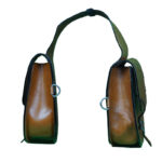 Leather Saddle Bag Brown Single Strap Mat Tooled Leather Saddle bag - Image 3