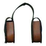 Leather Saddle Bag Brown Single Strap Floral Carving Saddle Bag - Image 3