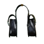 Leather Saddle Bag Brown Single Strap Bull Skull Painted Saddle Bag - Image 3