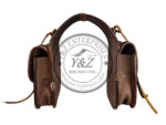 Leather Saddle Bag Brown Rough Out Saddle Bag - Image 3