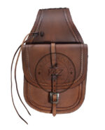 Leather Saddle Bag Brown Plain Saddle Bag -2
