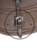 Leather Saddle Bag Brown Plain Saddle Bag -2 - Image 3