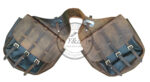 Leather Horse Saddle Bag, Old Military Style, Antique Look, for Pleasure Trail Riding - Image 3