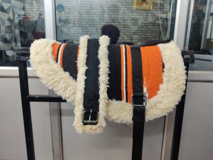 Y&Z Premium Horse Bareback Pad with Stirrups and Girth - Multicolor, Bareback Pad for Comfortable Ride. (Orange)