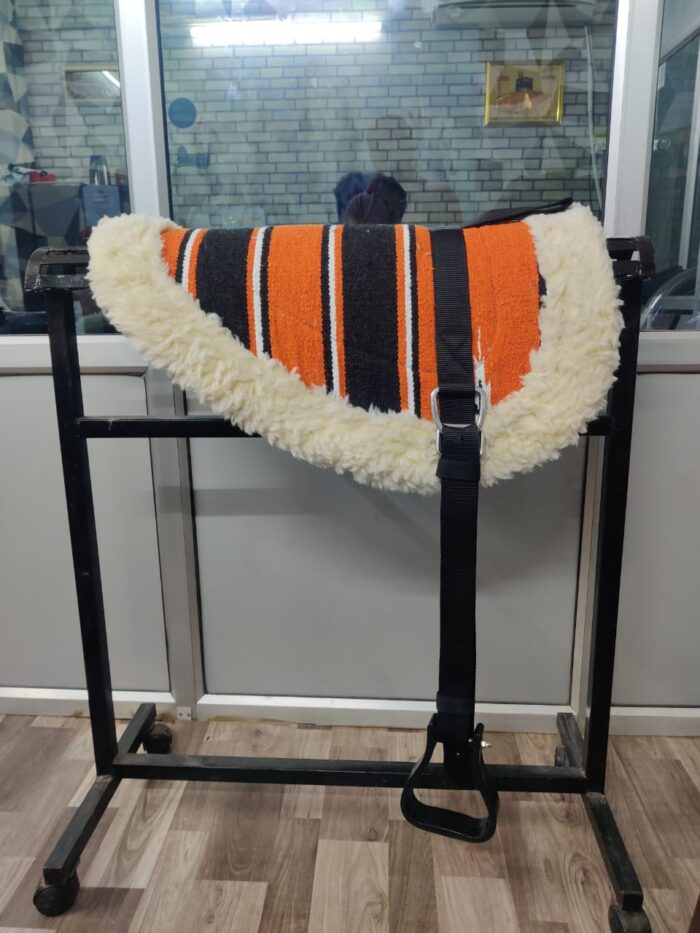 Y&Z Premium Horse Bareback Pad with Stirrups and Girth - Multicolor, Bareback Pad for Comfortable Ride. (Orange) - Image 4